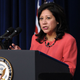 Hilda Solis briefs the press corps on the unprecedented level of untapped manpower.